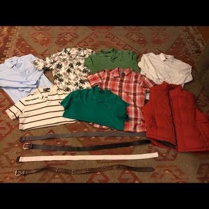 Lot of Large Men’s Shirts and size 34 Belts